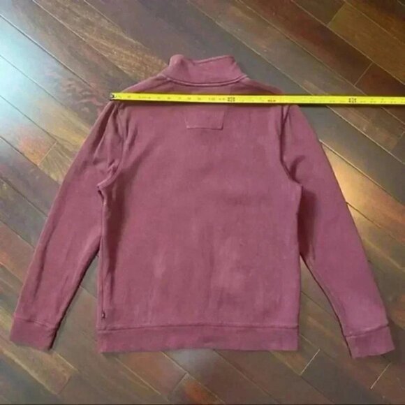 Nautica 1/4 Zip Pullover Sweater Maroon Burgundy Cotton Size Medium - Picture 7 of 13